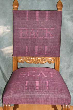 chair with horsehair fabric