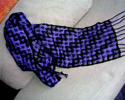 lilac/black double shawl